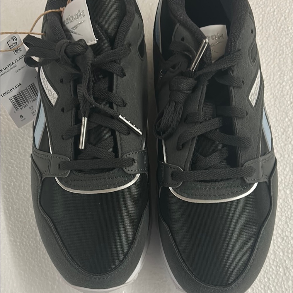 Reebok Black and Light Blue Sneakers - Picture 8 of 10